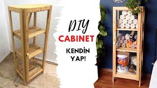 AHŞAP TEL DOLAP YAPIMI  AHŞAP DEKORATİF RAFLI DOLAP NASIL YAPILIR  KENDİN YAP MAKING A DIY CABINET