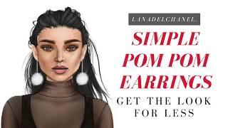 STARDOLL Simple Pom Pom Earrings Stardesign Tutorial by Lanadelchanel