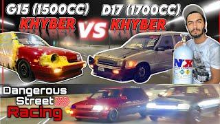 Dangerous Street Racing  1500CC VS 1700CC KHYBER  TEAM-4K