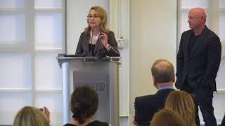 Gabby Giffords speaks on gun policy reform at Zimmerman fundraising event