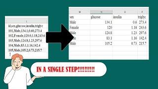 Convert comma separated list of data into columns in EXCEL