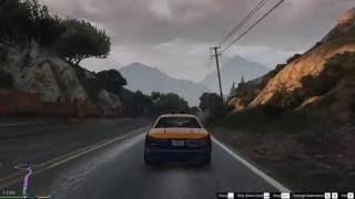 Grand Theft Auto V - Taxi Ride up Mt. Chiliad