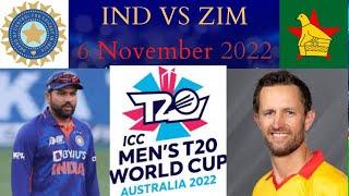 Live Ind vs Zim Match  India vs Zimbabwe  live commentary  T20 World Cup 2022