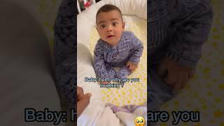 Conversation with my baby before he turns 5months  #shorts #funnybaby #viral