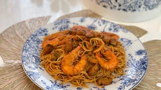 مقرونة بالكروفات و المول تونسية محرحرةspaghettis aux moules et crevettes 