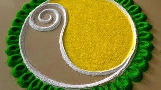 Simple Rangolis  Rangoli Colours  Relaxing Videos  Top Rangolis by Aarti  Easy Rangoli