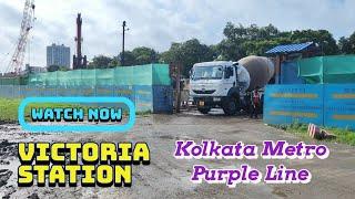 Victoria Metro Station  Not allowed to shoot video by L&T Kolkata Metro Purple Line #victoria