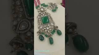 designer partywear long necklace for saree #fashion #longnecklacedesign #shortviral #necklace