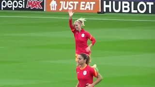 Euro 2022 Jackie Groenen Waving to Manchester United Women Fans