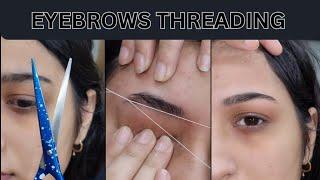 Thick to thin eyebrow threadingeyebrow threading tutorial step by step