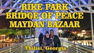 Rike Park The Bridge of Peace and Maydan Bazaar Tbilisi Georgia