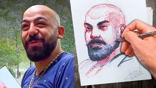 Drawing LIVE Strangers Portraits in New York City