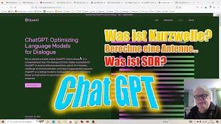 Chat GPT antwortet ► Was ist Kurzwelle? Berechne eine Antenne Was ist ein SDR Empfänger?