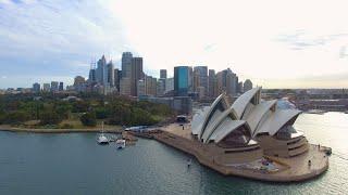 Sydney Australia Drone View of Opera House