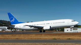 iAero Airways Charter Boeing 737-400 Landing & Takeoff from YYJ