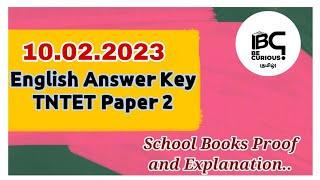 #tntet2022 #tntetexam 10.02.2023 TNTET English Answer Key  How to score marks in English Book Proof