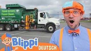 Blippi recycelt mit Müllwagen  Blippi Deutsch  Abenteuer und Videos für Kinder