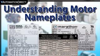 Understanding Motor Nameplates - Weg Marathon Leeson IronHorse - from AutomationDirect