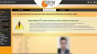 YKS EĞİTİM BİLGİLERİ NASIL GÜNCELLENİR 