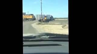 Broken truck on a railcross