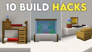 Minecraft 10 Build Hacks Bedrock & Pocket Edition 1.20  Bedroom Furniture Ideas  MCPEPS4Xbox 