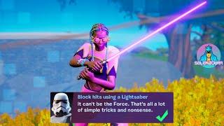 Block Hits Using a Lightsaber 10  Fortnite Star Wars Quests