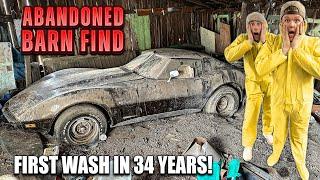 First Wash in 34 Years BARN FIND Corvette Stingray ft. Robby Layton  Car Detailing Restoration