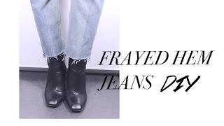 FRAYED HEM JEANS DIY VETEMENTS INSPIRED