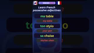 French possessive adjectives #learnfrench