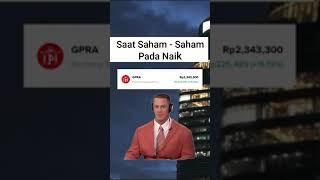 Cuan Dari Investasi Saham  #GPRA #saham