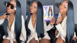 Sensationnel Butta Lace  Straight 32 INCHES   Divatress human hair blend HD LACE wig