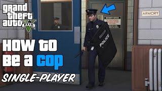 GTA 5 - How To Join the Police Police Uniform Free Weapons SWAT Shield