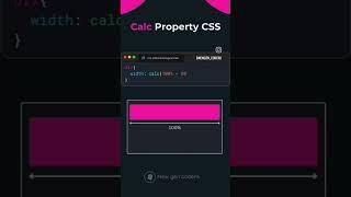 CSS Tips & Tricks  Calc Property CSS  #coding #learningcoding #codingskills