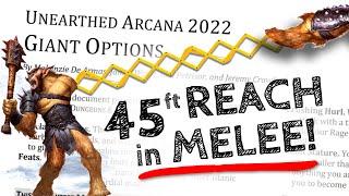 Ridiculous 5e REACH Character with New Unearthed Arcana