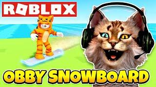 AKU MAIN OBBY TAPI PAKE SNOWBOARD ?  - Roblox Indonesia