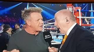 Gordon Ramsay on cocaine at the fury wilded 2 fight