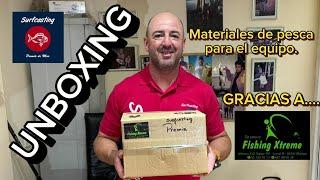 UNBOXING...MATERIAL DE PESCA PARA EL EQUIPO. Surfcasting Premia de Mar.