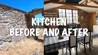 OFF-GRID LIVING  KITCHEN BEFORE AND AFTER