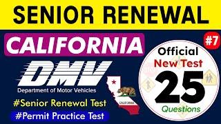 DMV Senior Renewal Test 2024 California  California DMV Senior Written Test #californiadmvtest