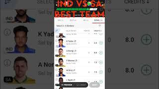 IND vs SA Dream 11 Prediction  IND vs SA Dream 11 Team  1st ODI 