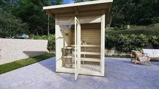 Small Garden Sauna Cabin 2x2m