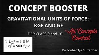 Gravitational Units of Force KGF and GF