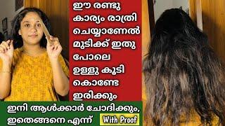 രാത്രി ഇതൊന്ന് ചെയ്തു മുടി മെടഞ്ഞിട്ടു നോക്കു രണ്ടിരട്ടി ഉള്ളു 1 മാസം കൊണ്ട് #extreme #hairgrowth