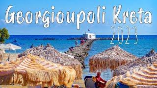 Georgioupoli Crete walking tour 4k Greece 2023