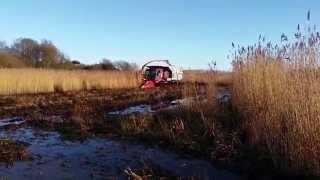 PistenBully harvesting reed beds - Minsmere