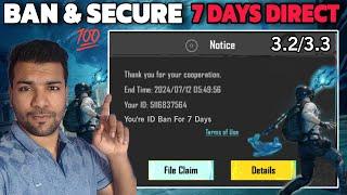 How to ban Bgmi id for 7 days Direct  bgmi 7 day ban trick  how to get 7 days ban in bgmi 3.2