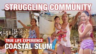 STRUGGLING COMMUNITY - COASTAL SLUM Walk Vlog  MALIKSI TRES BACOOR CAVITE  Real Life Philippines