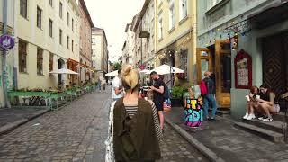 Lviv Walking Tour in 4K - Rynoq Square to Ivan Franko Park  Ukraine