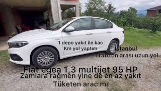 Egea 13 multijet uzun yol yakıt tüketimi  1 depo yakıt ile 950 km 90130 km hız