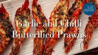 Garlic and Chilli Butterflied Prawns